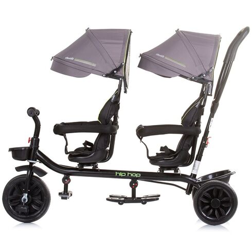 Tricicleta gemeni Chipolino Hip Hop graphite, Culoare: Gri,poza 2  - ExclusivMAG.ro Tricicleta gemeni Chipolino Hip Hop graphite, Culoare: Gri,poza 2