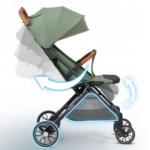 Carucior sport pentru copii, 78 x 33 x 104 cm, Nukido Paseo 716005 - Verde, Culoare: Verde, Model: sport - poza 2 - ExclusivMAG.ro