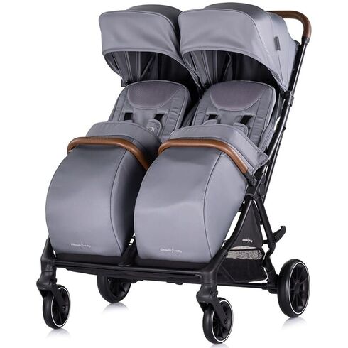 Carucior gemeni Chipolino Twinity cloud, Culoare: Gri, Model: gemeni,poza 2