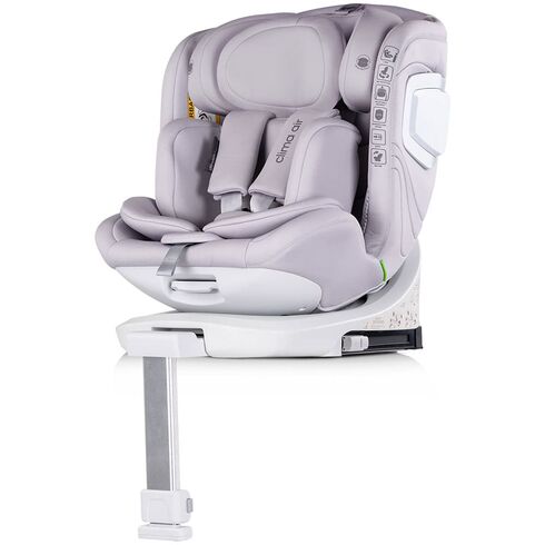 Scaun auto Chipolino Clima Air I-Size 40-150 cm cu sistem Isofix si sezut rotativ cloud, Culoare: Gri deschis, Grupa: 0-36kg (0 luni - 12 ani),poza 2