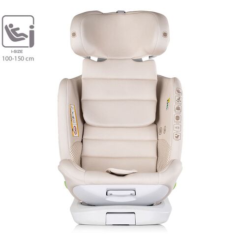 Scaun auto Chipolino Clima Air I-Size 40-150 cm cu sistem Isofix si sezut rotativ biscotta, Culoare: Bej, Grupa: 0-36kg (0 luni - 12 ani),poza 9