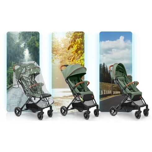 Carucior sport pentru copii, 78 x 33 x 104 cm, Nukido Paseo 716005 - Verde, Culoare: Verde, Model: sport - poza 5 - ExclusivMAG.ro