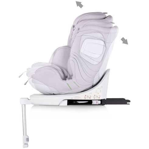 Scaun auto Chipolino Clima Air I-Size 40-150 cm cu sistem Isofix si sezut rotativ cloud, Culoare: Gri deschis, Grupa: 0-36kg (0 luni - 12 ani),poza 5