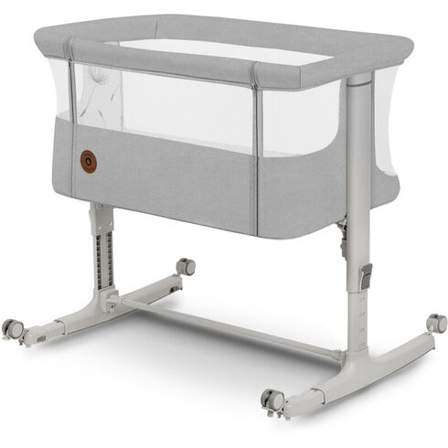 Patut co-sleeper, Lionelo, Aurora, 3 in 1, Cu leganare si setare unghiulara, Pana la 9 kg, 0 luni+, Bej/Gri deschis, Culoare: Gri deschis, Dimensiuni: 80x50,poza 5
