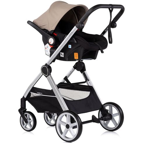 Carucior Chipolino Vista 3 in 1 tiramisu, Culoare: Crem, Model: 3 in 1,poza 9