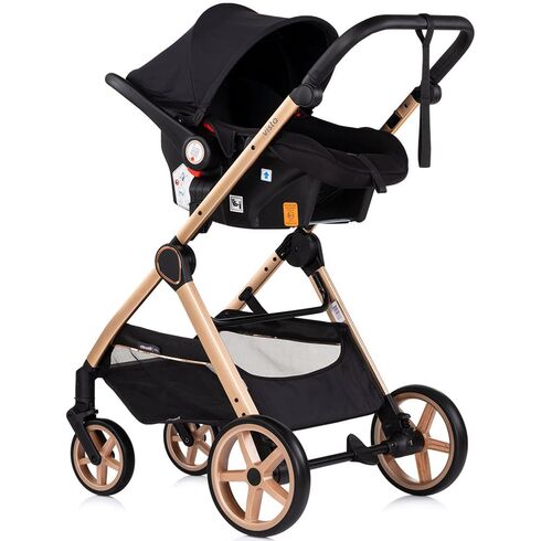 Carucior Chipolino Vista 3 in 1 blackberry, Culoare: Negru/Auriu, Model: 3 in 1,poza 10