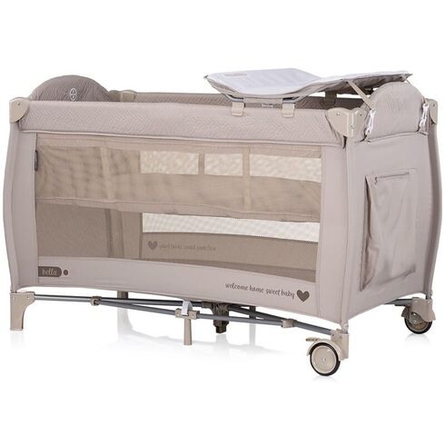 Patut pliabil Chipolino Bella tiramisu, Culoare: Crem, Dimensiuni: 120x60,poza 2