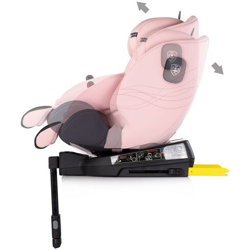 Scaun auto Chipolino Premium I-Size 40-150 cm cu sistem Isofix pink marshmallow, Culoare: Roz, Grupa: 0-36kg (0 luni - 12 ani),poza 5