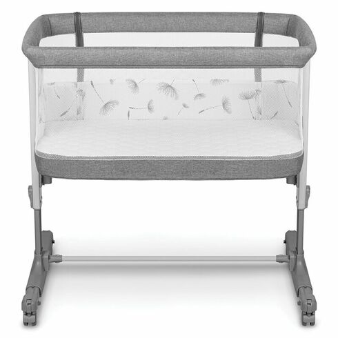 Patut co-sleeper, Lionelo, Aurora, 3 in 1, Cu leganare si setare unghiulara, Pana la 9 kg, 0 luni+, Gri, Culoare: Gri, Dimensiuni: 80x50,poza 5