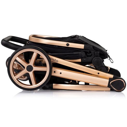 Carucior Chipolino Vista 3 in 1 blackberry, Culoare: Negru/Auriu, Model: 3 in 1,poza 12