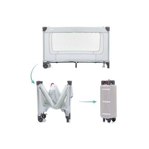 Patut pliabil Capri light grey Fillikid, Culoare: Gri, Dimensiuni: 120x60,poza 12