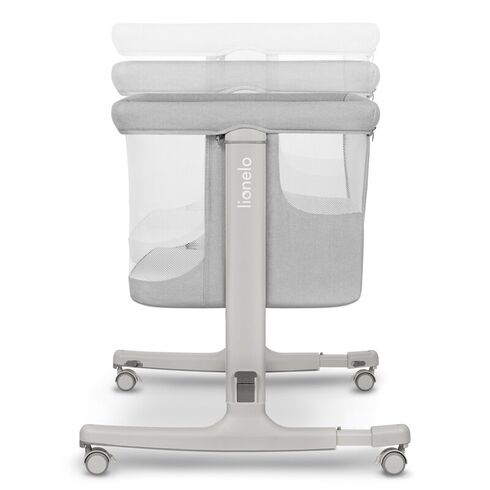 Patut co-sleeper, Lionelo, Aurora, 3 in 1, Cu leganare si setare unghiulara, Pana la 9 kg, 0 luni+, Bej/Gri deschis, Culoare: Gri deschis, Dimensiuni: 80x50,poza 7