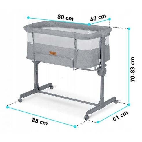 Patut cu laterala culisanta Nukido NK-243 - Gri,poza 6