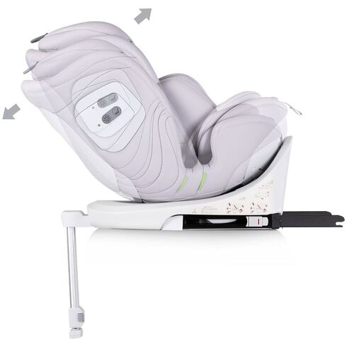 Scaun auto Chipolino Clima Air I-Size 40-150 cm cu sistem Isofix si sezut rotativ cloud, Culoare: Gri deschis, Grupa: 0-36kg (0 luni - 12 ani),poza 8