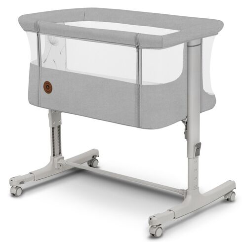 Patut co-sleeper, Lionelo, Aurora, 3 in 1, Cu leganare si setare unghiulara, Pana la 9 kg, 0 luni+, Bej/Gri deschis, Culoare: Gri deschis, Dimensiuni: 80x50,poza 4