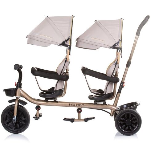 Tricicleta gemeni Chipolino Hip Hop sand, Culoare: Crem,poza 2  - ExclusivMAG.ro Tricicleta gemeni Chipolino Hip Hop sand, Culoare: Crem,poza 2