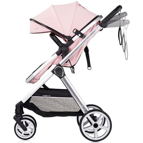 Carucior Chipolino Vista 3 in 1 pink marshmallow, Culoare: Roz, Model: 3 in 1,poza 6