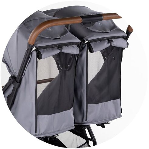 Carucior gemeni Chipolino Twinity cloud, Culoare: Gri, Model: gemeni,poza 8