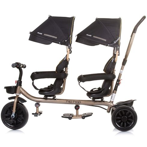 Tricicleta gemeni Chipolino Hip Hop ebony, Culoare: Negru,poza 2  - ExclusivMAG.ro Tricicleta gemeni Chipolino Hip Hop ebony, Culoare: Negru,poza 2