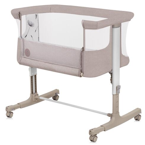 Patut co-sleeper, Lionelo, Aurora, 3 in 1, Cu leganare si setare unghiulara, Pana la 9 kg, 0 luni+, Bej, Culoare: Bej, Dimensiuni: 80x50,poza 4