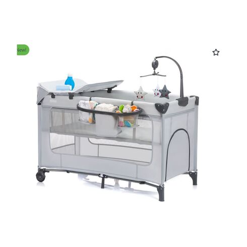 Patut pliabil Capri light grey Fillikid, Culoare: Gri, Dimensiuni: 120x60,poza 2