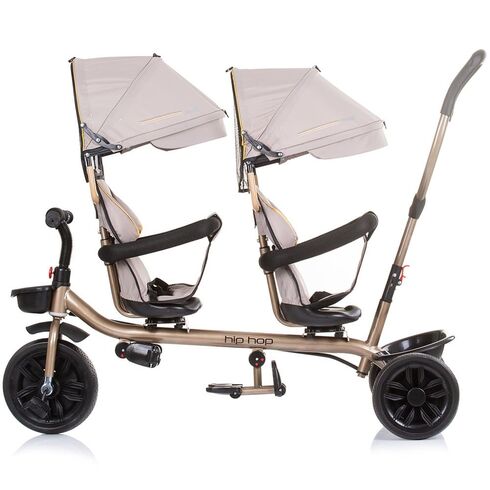 Tricicleta gemeni Chipolino Hip Hop sand, Culoare: Crem,poza 4  - ExclusivMAG.ro Tricicleta gemeni Chipolino Hip Hop sand, Culoare: Crem,poza 4