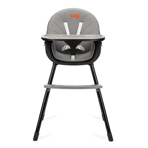 Scaun de masa copii Momi Reki, Piele ecologica, Black, Culoare: Negru,poza 2