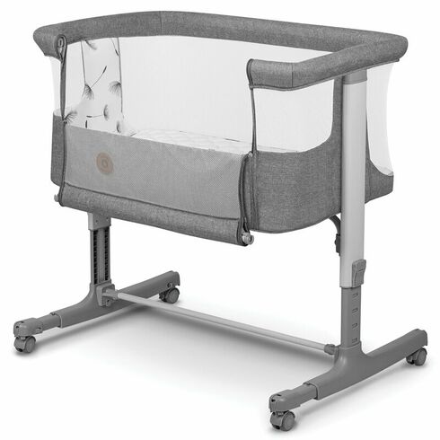 Patut co-sleeper, Lionelo, Aurora, 3 in 1, Cu leganare si setare unghiulara, Pana la 9 kg, 0 luni+, Gri, Culoare: Gri, Dimensiuni: 80x50,poza 4