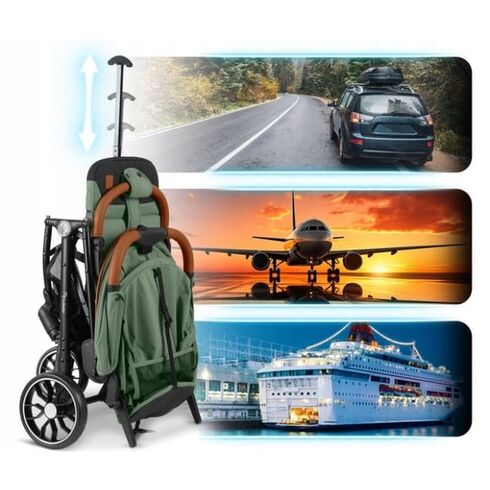 Carucior sport pentru copii, 78 x 33 x 104 cm, Nukido Paseo 716005 - Verde, Culoare: Verde, Model: sport - poza 4 - ExclusivMAG.ro