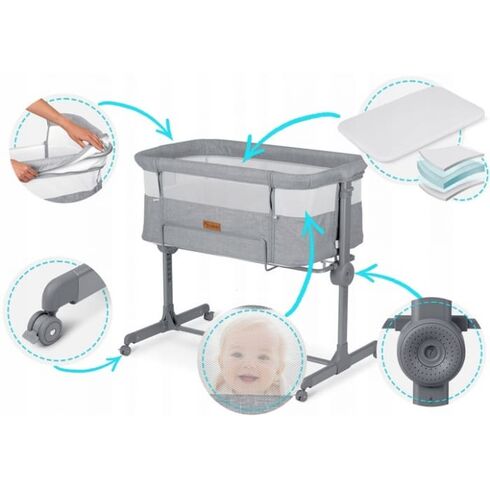 Patut cu laterala culisanta Nukido NK-243 - Gri,poza 4