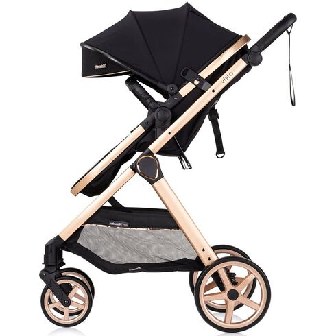 Carucior Chipolino Vista 3 in 1 blackberry, Culoare: Negru/Auriu, Model: 3 in 1,poza 5