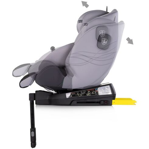 Scaun auto Chipolino Premium I-Size 40-150 cm cu sistem Isofix cloud, Culoare: Gri, Grupa: 0-36kg (0 luni - 12 ani),poza 4