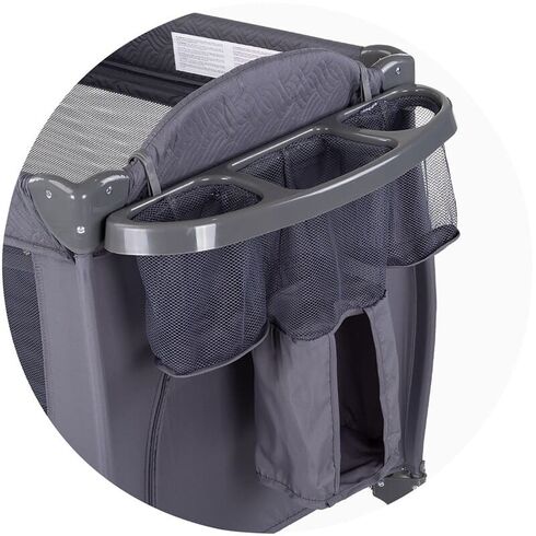 Patut pliabil Chipolino Bella anthracite, Culoare: Gri, Dimensiuni: 120x60,poza 4