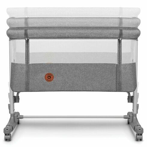 Patut co-sleeper, Lionelo, Aurora, 3 in 1, Cu leganare si setare unghiulara, Pana la 9 kg, 0 luni+, Gri, Culoare: Gri, Dimensiuni: 80x50,poza 7
