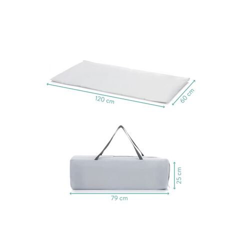 Patut pliabil Capri light grey Fillikid, Culoare: Gri, Dimensiuni: 120x60,poza 11