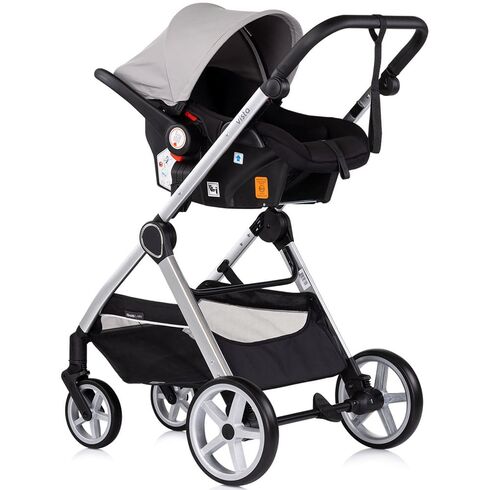 Carucior Chipolino Vista 3 in 1 cloud grey, Culoare: Gri, Model: 3 in 1,poza 9