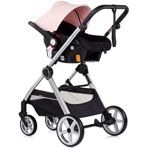 Carucior Chipolino Vista 3 in 1 pink marshmallow, Culoare: Roz, Model: 3 in 1,poza 9