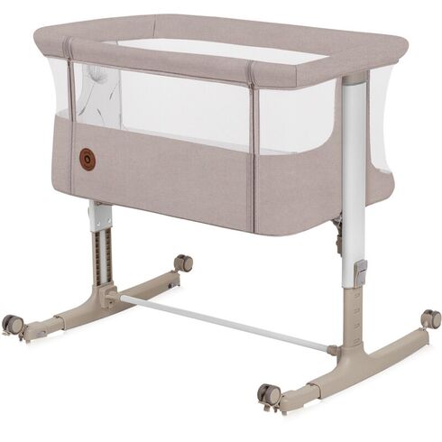 Patut co-sleeper, Lionelo, Aurora, 3 in 1, Cu leganare si setare unghiulara, Pana la 9 kg, 0 luni+, Bej, Culoare: Bej, Dimensiuni: 80x50,poza 3