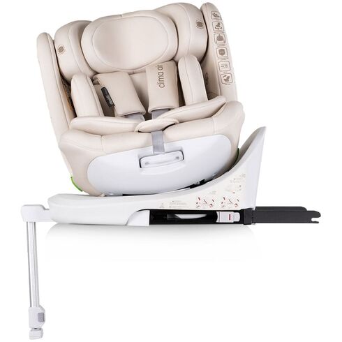 Scaun auto Chipolino Clima Air I-Size 40-150 cm cu sistem Isofix si sezut rotativ biscotta, Culoare: Bej, Grupa: 0-36kg (0 luni - 12 ani),poza 6