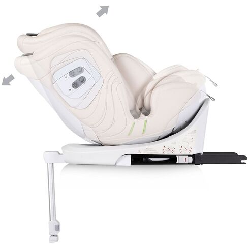 Scaun auto Chipolino Clima Air I-Size 40-150 cm cu sistem Isofix si sezut rotativ biscotta, Culoare: Bej, Grupa: 0-36kg (0 luni - 12 ani),poza 8