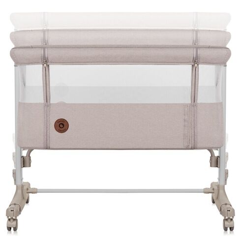 Patut co-sleeper, Lionelo, Aurora, 3 in 1, Cu leganare si setare unghiulara, Pana la 9 kg, 0 luni+, Bej, Culoare: Bej, Dimensiuni: 80x50,poza 9