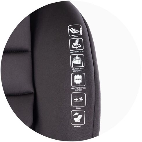 Scaun auto Chipolino Premium I-Size 40-150 cm cu sistem Isofix blackberry, Culoare: Negru, Grupa: 0-36kg (0 luni - 12 ani),poza 11