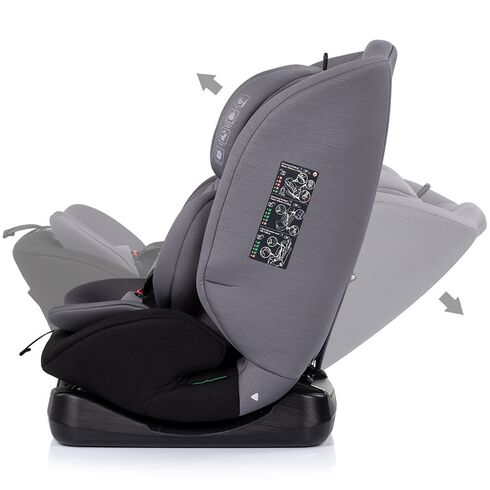 Scaun auto Chipolino Mondial I-Size 40-150 cm charcoal, Culoare: Gri/Negru, Grupa: 0-36kg (0 luni - 12 ani),poza 5