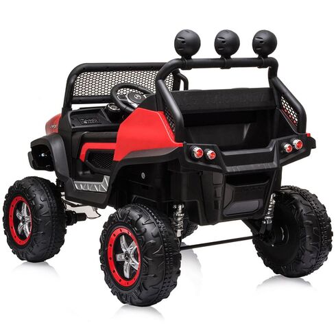 Masinuta electrica Chipolino OffRoad Mercedes Unimog cu scaun din piele si roti EVA red,poza 4