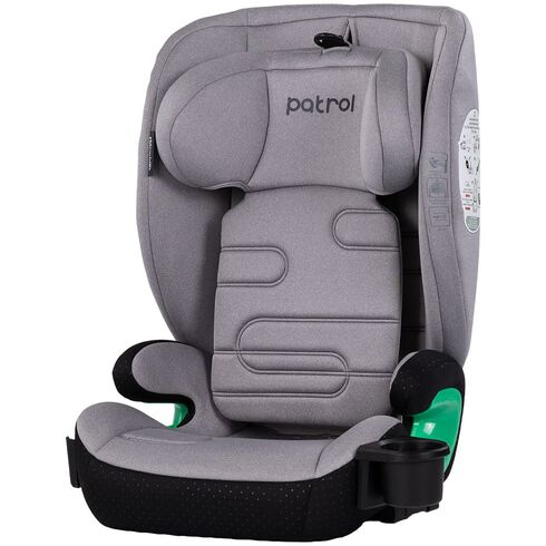 Scaun auto Chipolino Patrol I-Size 100-150 cm cu sistem Isofix platinum, Culoare: Gri, Grupa: 15-36kg (4 ani - 12 ani)