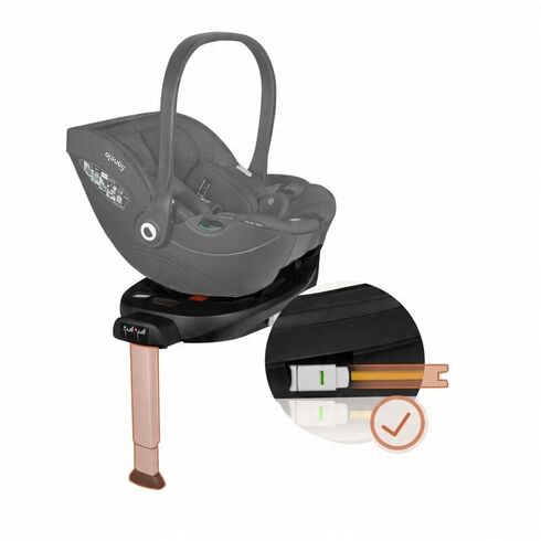 Baza scaun auto i-Size, Lionelo, Moxie, Rotativa 360, Cu isofix si picior stabilizator, Negru,poza 13