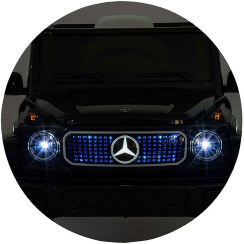 Masinuta electrica Chipolino SUV Mercedes EQG cu scaun din piele si roti EVA black,poza 11