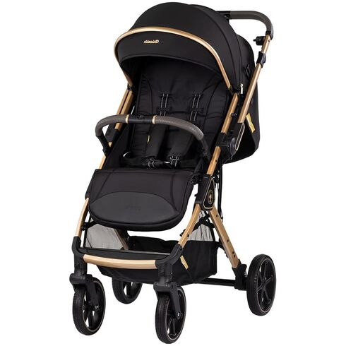 Carucior sport Chipolino Omnia cu maner reversibil noir, Culoare: Negru/Auriu, Model: sport