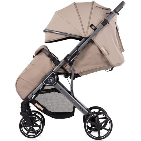 Carucior sport Chipolino Omnia cu maner reversibil latte, Culoare: Crem, Model: sport,poza 6