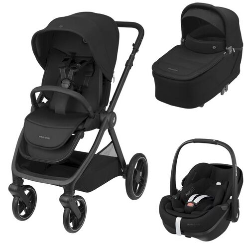 Sistem 3in1 Maxi-Cosi OXFORD Carucior + Landou Sense + Scoica Auto Pebble 360 PRO2 TWILLIC BLACK, Culoare: Negru, Model: 3 in 1